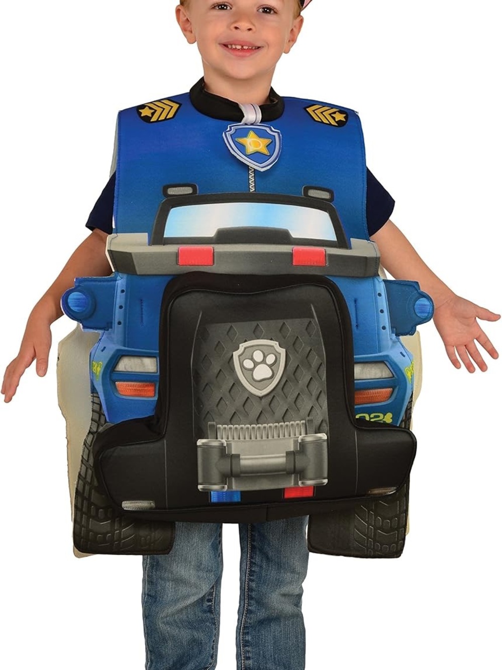 Chase Paw Patrol Police Cruiser Kids 3D Costume Vest and Hat